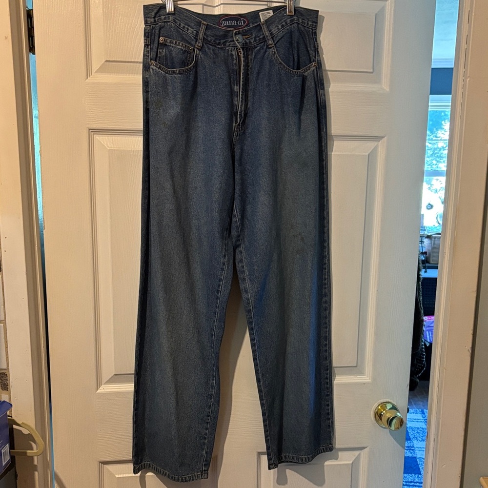 Zanadi Relaxed Fit Blue Jeans wide leg